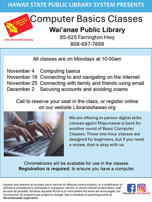 Waiʻanae Public Library Events